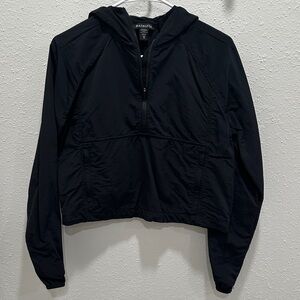 Athleta Women's Black Utility Jacket with Hood - Cropped